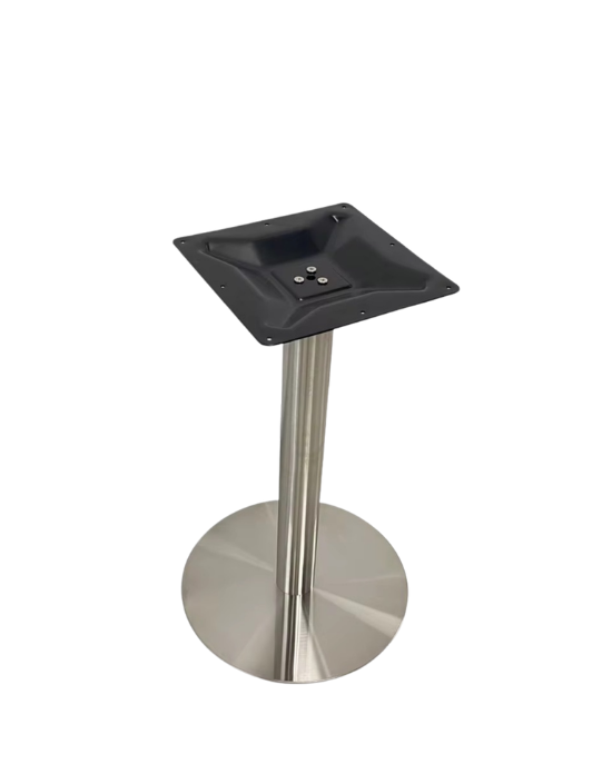 Brushed Silver Round Table Base