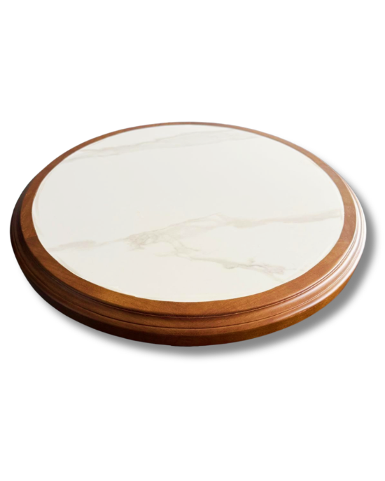 Verona Marble Timber Edge Table Top