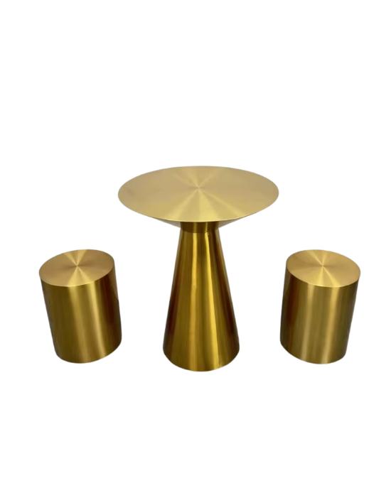 Gold Orbit Steel Table