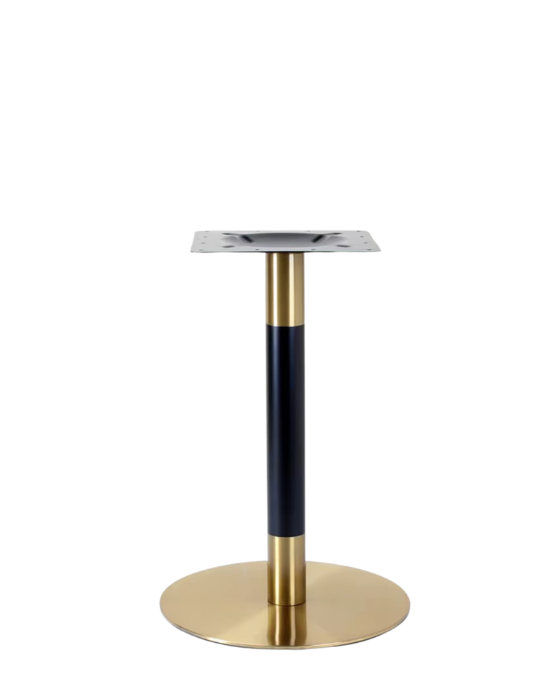 Black & Gold Round Table Base