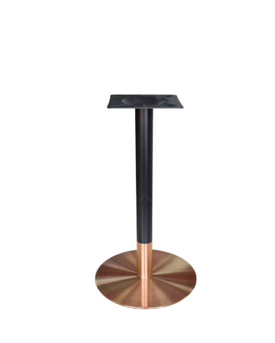 Black & Rose Gold Round Table Base